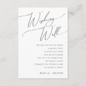 Whimsical Minimalistisch Script Wedding wünscht we Begleitkarte (Vorderseite)