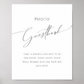 Whimsical Minimalistisch Scripton | Foto Guest Boo Poster (Vorne)