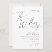 Whimsical Minimalistisches Skript das Hochsetzen v Einladung (Vorderseite)