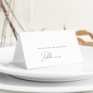 Whimsical Minimalistisches Skript geklappt Platzkarte