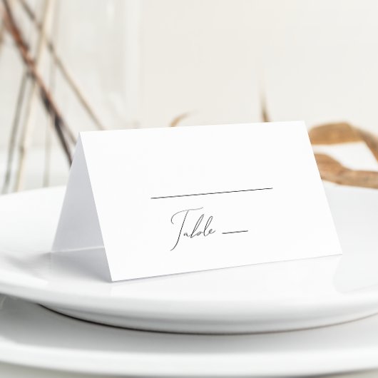 Whimsical Minimalistisches Skript geklappt Platzkarte