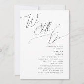 Whimsical Minimalskript wir noch tun Vow Erneuerun Einladung (Vorderseite)