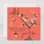 Whimsical Mitte des Jahrhunderts Moderner Cocktail Einladung (Vorderseite)