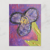 whimsical Mixed Media Blume Postkarte (Vorderseite)