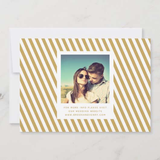 Whimsical Mod 4-Foto Save the Date | Gold (Rückseite)
