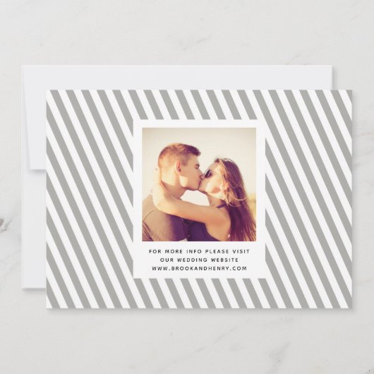 Whimsical Mod Foto Save the Date | Schwarz (Rückseite)