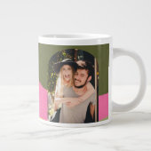 Whimsical Modern Abstrakt Art Foto Jumbo-Tasse (Rechts)