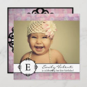 Whimsical & Modern Birthday Party Einladung (Vorne/Hinten)