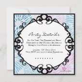 Whimsical & Modern Birthday Party Einladung (Rückseite)