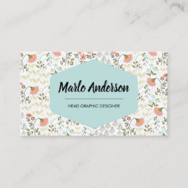 Whimsical Modern Blume Business Card Visitenkarte