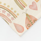 Whimsical Modern Boho Rainbow Pattern Name Baby Fleecedecke (Ecke)