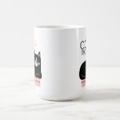 Whimsical Modern Cat Mama Spaß Typografie Kaffeetasse (Mittel)