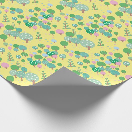 Whimsical Modern Forest Geschenkpapier (Ecke)