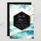 Whimsical Modern Nautical Wedding Save The Date (Vorne/Hinten)