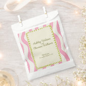 Whimsical Modern Pink & Green Wedding Geschenktütchen (Ausgeschnitten)