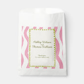 Whimsical Modern Pink & Green Wedding Geschenktütchen (Vorderseite)