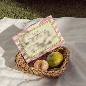 Whimsical Modern Pink & Green Wedding RSVP Card Karte