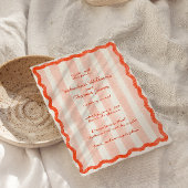 Whimsical Modern Pink & Red Wedding Einladung