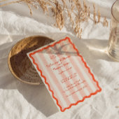 Whimsical Modern Pink & Red Wedding Einladung