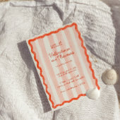 Whimsical Modern Pink & Red Wedding Einladung