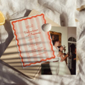 Whimsical Modern Pink & Red Wedding Einladung