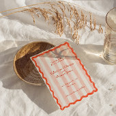 Whimsical Modern Pink & Red Wedding Speichern Sie Einladung