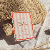 Whimsical Modern Pink & Red Wedding Speichern Sie  Einladung