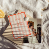 Whimsical Modern Pink & Red Wedding Speichern Sie Einladung