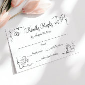 Whimsical Modern Wedding RSVP Karte