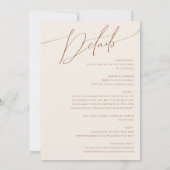 Whimsical Modern Wüste | Beige auf einer Hochzeit Einladung (Rückseite)