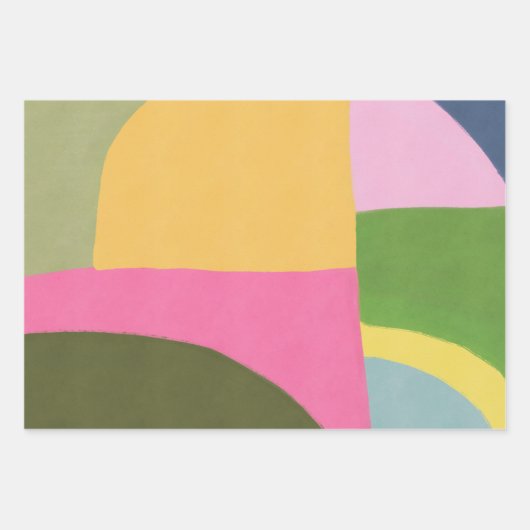Whimsical Moderne Abstrakte Kunst Feierliche Feier Geschenkpapier Set (Vorderseite 2)