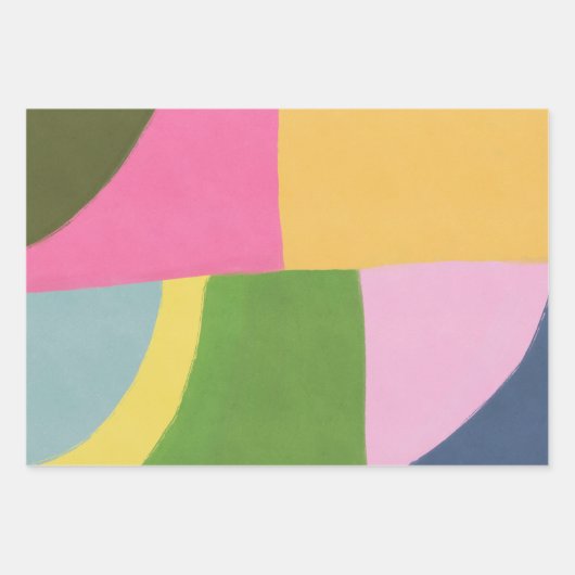 Whimsical Moderne Abstrakte Kunst Feierliche Feier Geschenkpapier Set (Vorderseite)