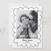 Whimsical moderne Fotokarte 'Save The Date' Save The Date (Vorderseite)