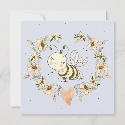 Whimsical Mommy to bee Boy Baby Dusche Einladung (Vorderseite)