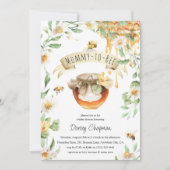 Whimsical Mommy-to-Bee Honey Baby Shower Einladung (Vorderseite)