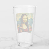 Whimsical Mona Van Gogh Stil Lisa Glass Cup Glas (Rückseite)