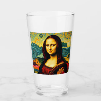 Whimsical Mona Van Gogh Stil Lisa Glass Cup Glas