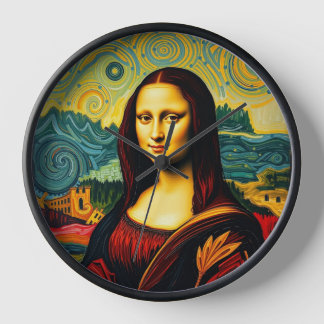 Whimsical Mona Van Gogh Stil Uhr
