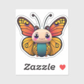 Whimsical Monarch Butterfly Cartoon Graphic Aufkleber (Blatt)