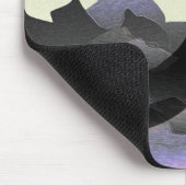 Whimsical Mond und Berge Abstrakte Kunst Mousepad (Ecke)