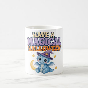 Whimsical Mond und Hexendrache Halloween Kaffee Kaffeetasse