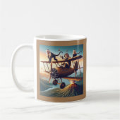 Whimsical Monkey Aviators erobern den Himmel! Kaffeetasse (Links)