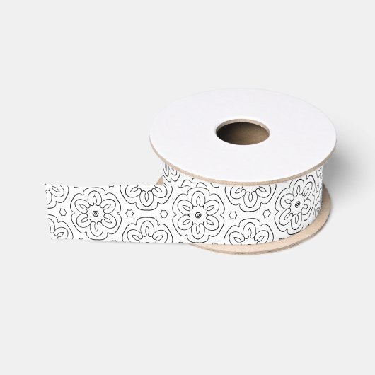 Whimsical Monochrome Delight Ripsband (Spule)