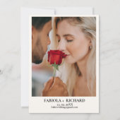 Whimsical Monogram Burnt orang Wildblume Hochzeit Einladung (Rückseite)