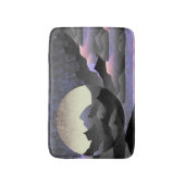 Whimsical Moon and Mountains Abstract Art Badematte (Vorderseite Vertikal)