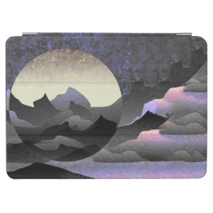 Whimsical Moon and Mountains Abstrakt Art iPad Air Hülle