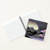 Whimsical Moon and Mountains Abstrakt Art Notizblock (Innenseite)