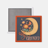 Whimsical Moon Bleibe grobkörnige Zitatinkrivität Magnet (Vorderseite/Rückseite)