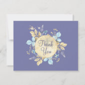 Whimsical Moon Lavender Lila Baby Dusche Dankeskarte (Vorderseite)