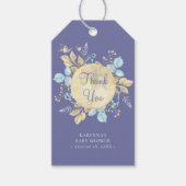 Whimsical Moon Lila Baby Dusche Vielen Dank Geschenkanhänger (Vorderseite)